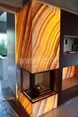 Budapest, magánház - kandalló burkolat